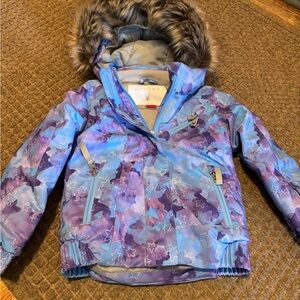 Spyder Kids Purple and Blue Star Puffer Jacket